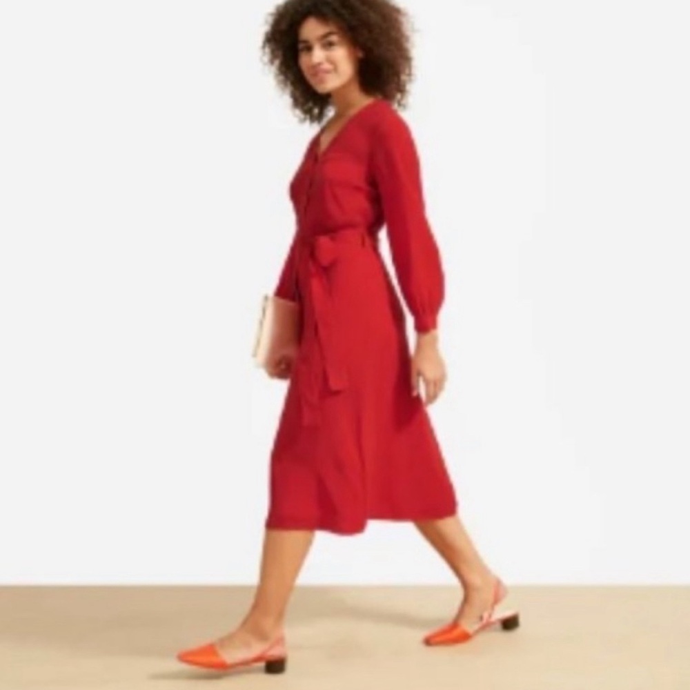 Everlane Red Midi Dress - Picture 5 of 7